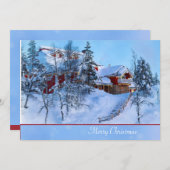 Winter-Märchenland-Weihnachtskarte Feiertagskarte (Vorne/Hinten)