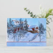 Winter-Märchenland-Weihnachtskarte Feiertagskarte (Stehend Vorderseite)