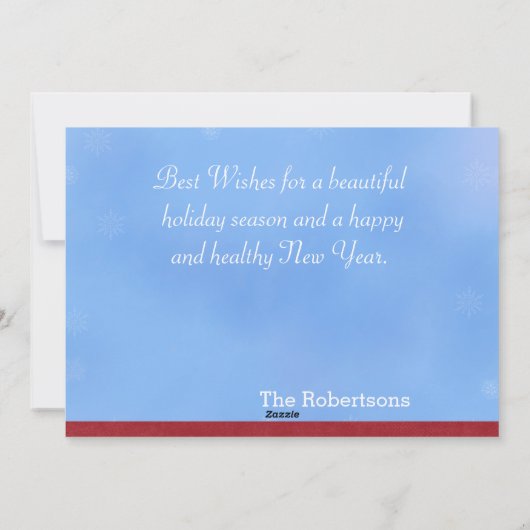 Winter-Märchenland-Weihnachtskarte Feiertagskarte (Rückseite)