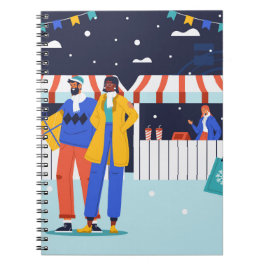 "Winter Market Festivals" SpiralNotebook Notizblock