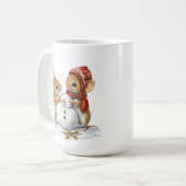 Winter Mäuse Tasse (Vorderseite Links)