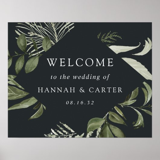 Winter Meadow Wedding Willkommen Poster (Vorne)