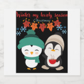 Winter meine schöne Jahreszeit - Weihnachts-Bierla Schaumweinetikett (Einzelnes Label)