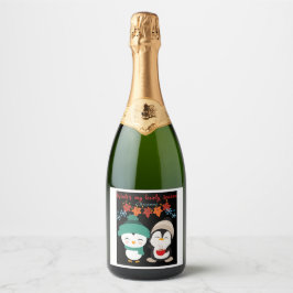 Winter meine schöne Jahreszeit - Weihnachts-Bierla Schaumweinetikett