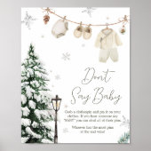 Winter Merry Kleine Baby Kleidung sagt nicht Baby Poster (Vorne)