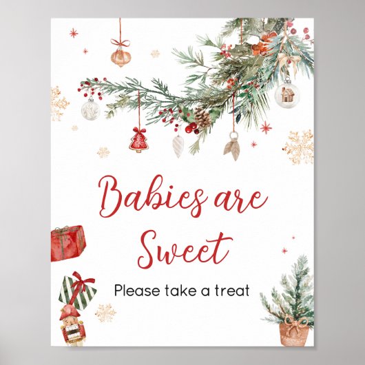 Winter Merry Kleine Weihnachtsbabys sind süß Poster (Vorne)