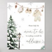 Winter Merry Little Baby Clothes Umschlag Station Poster (Vorne)