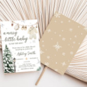Winter Merry Little Baby Kleidung Baby Dusche Einladung