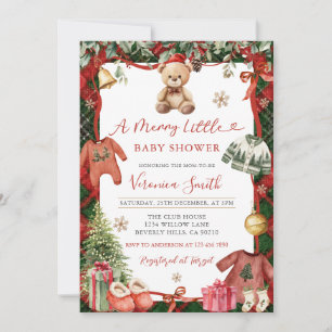 Winter Merry Little Christmas Baby Shower Einladung