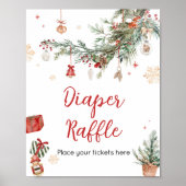 Winter Merry Little Christmas Diaper Raffle Poster (Vorne)
