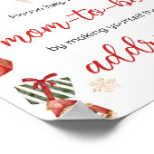 Winter Merry Little Christmas Envelope Station Poster (Ecke)