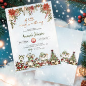 Winter Merry Puppy Baby Shower Einladung