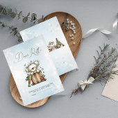 Winter Merry Puppy Diaper Raffle Card - Christmas  Begleitkarte