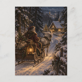 Winter Messenger Christmas Postcard Postkarte