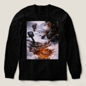 Winter Metal Detecting Long Sleeve Tri-Blend Shirt (Design Vorderseite)