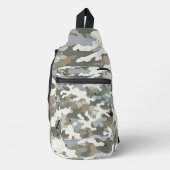 Winter Militär-Tarnmuster Crossbody Bag (Vorderseite)