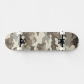 Winter Military Camouflage Pattern Skateboard (Horizontal)