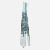Winter Mimosa Painterly Neck Tie Krawatte (Vorderseite)