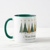 Winter Minimal Pine Tree Personalisiert Weihnachte Tasse (Links)