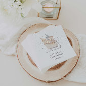 Winter Minimalistisch Bear Sleigh Baby Dusche Serviette