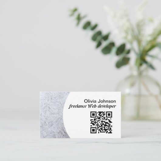 Winter Minimalistisch Digital Nomad Freelancer Whi Visitenkarte (Stehend Vorderseite)