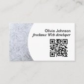 Winter Minimalistisch Digital Nomad Freelancer Whi Visitenkarte (Vorderseite)