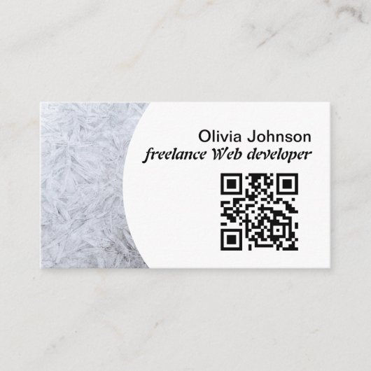 Winter Minimalistisch Digital Nomad Freelancer Whi Visitenkarte (Vorderseite)