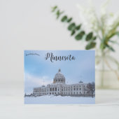 Winter Minnesota Staat Hauptstadt St Paul Minnesot Postkarte (Stehend Vorderseite)