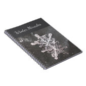 Winter Miracles Snowflake Photo Spiral Notebook Notizblock (Rechte Seite)