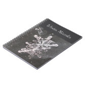 Winter Miracles Snowflake Photo Spiral Notebook Notizblock (Linke Seite)