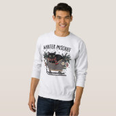 Winter Mischief (1) Christmas Cat Illustration Sweatshirt (Vorne ganz)