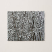 Winter mit schneebedeckten Branchen Puzzle (Horizontal)