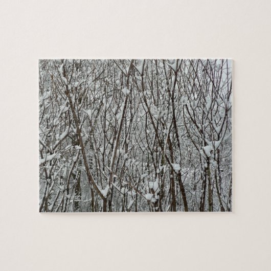 Winter mit schneebedeckten Branchen Puzzle (Horizontal)