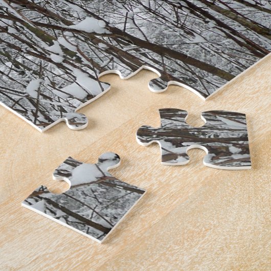 Winter mit schneebedeckten Branchen Puzzle (Seite)