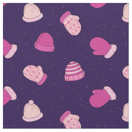 Winter Mitten und Hass Niedliches rosa Muster Stoff