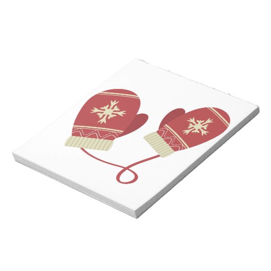 Winter Mittens Notizblock (Rotiert)