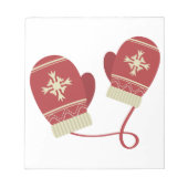 Winter Mittens Notizblock (Vorderseite)