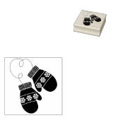 Winter Mittens Weihnachtskautschuk Briefmarke Gummistempel (Stempel)