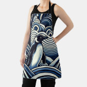 Winter Mitternacht Blue Abstrakt Shape Forest Schürze (InSitu)