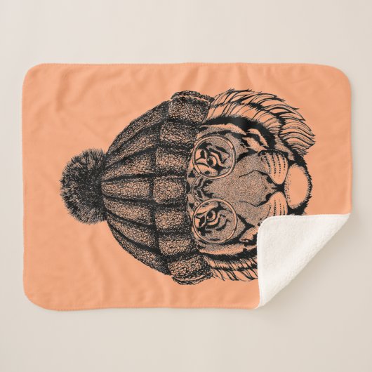 Winter-Mode-bereiter Tiger Sherpadecke (Vorderseite (Horizontal))