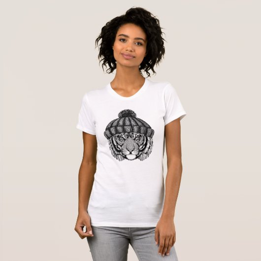 Winter-Mode-bereiter Tiger T-Shirt (Vorne ganz)