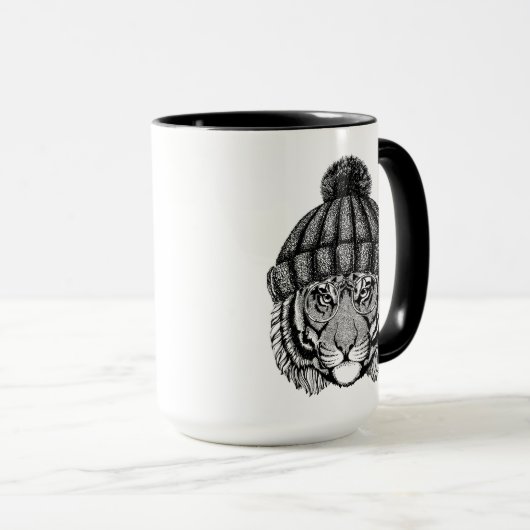 Winter-Mode-bereiter Tiger Tasse (VorderseiteRechts)