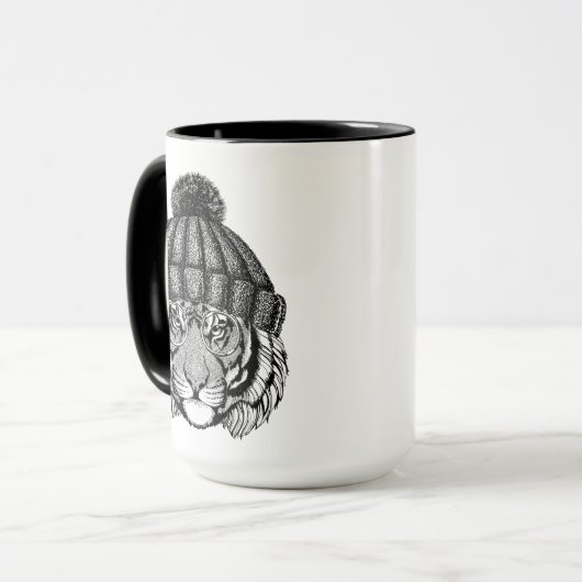 Winter-Mode-bereiter Tiger Tasse (Vorderseite Links)