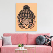 Winter Mode Ready Tiger Leinwanddruck (Insitu (Wohnzimmer))