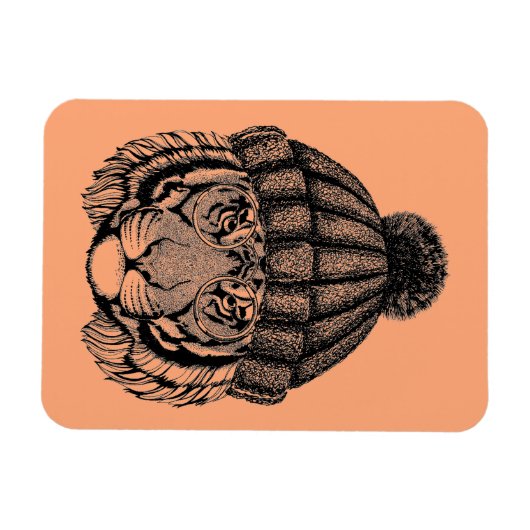 Winter Mode Ready Tiger Magnet (Horizontal)