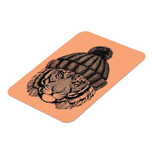 Winter Mode Ready Tiger Magnet (Linke Seite)