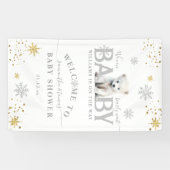 Winter Modern Bearly Wait Baby Dusche Willkommen Banner (Horizontal)
