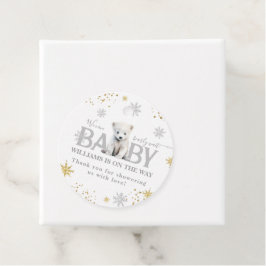 Winter Modern Bearly Wait Baby Dusche Willkommen Geschenkanhänger