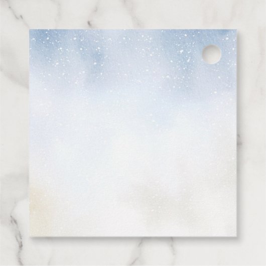 Winter Modern Bearly Wait Polar Bear Baby Dusche Geschenkanhänger (Rückseite)