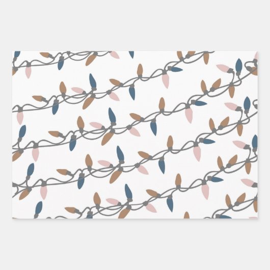 Winter Modern Boho Dots Bäume Weihnachtswrapping Geschenkpapier Set (Vorderseite 2)